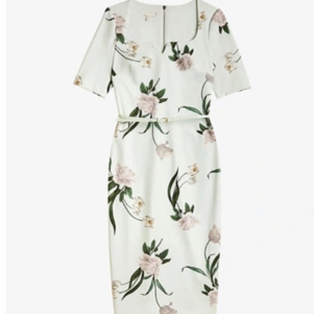 Ted Baker MAGIEYY Elderflower Fitted Dress Ted Size 1
